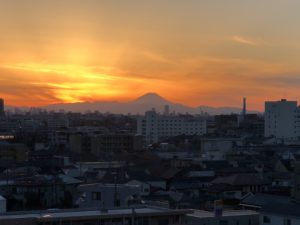 本覚寺　夕焼け